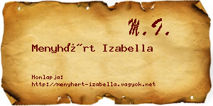 Menyhért Izabella névjegykártya